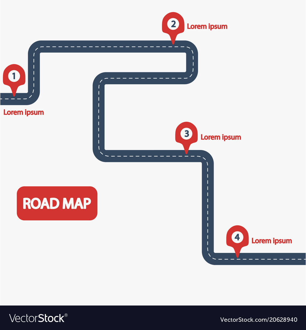 Car road map Royalty Free Vector Image - VectorStock