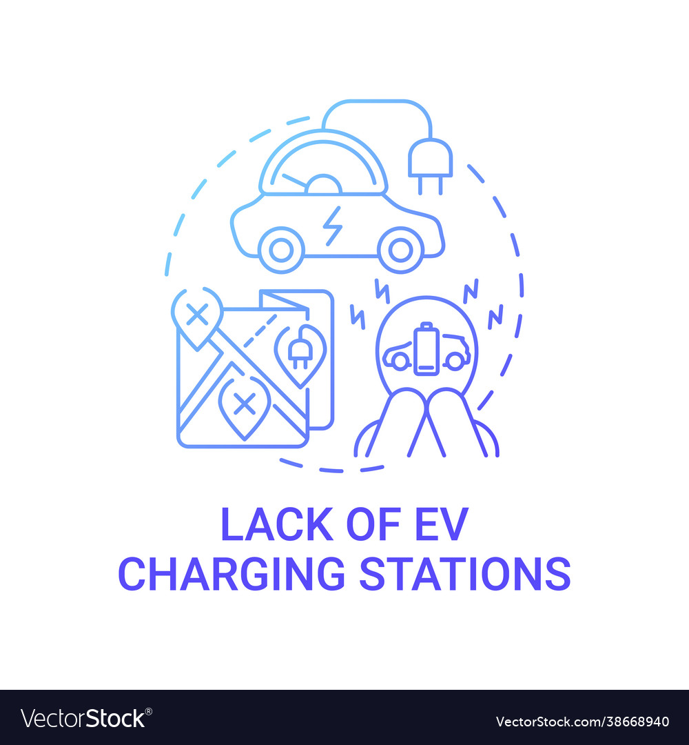 Charging stations eco-friendly car lack concept Vector Image