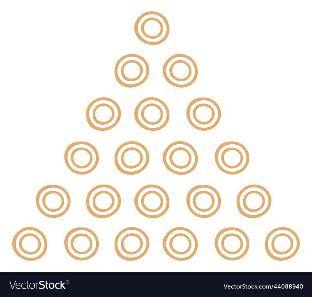 Circles in triangle shape