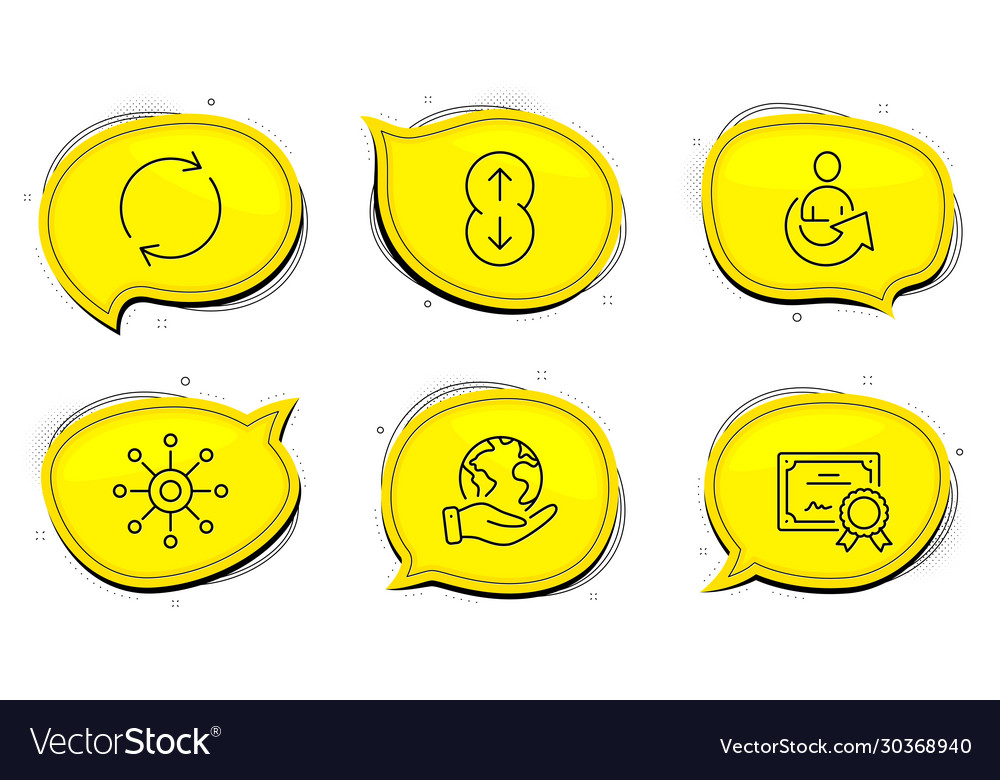 Full rotation multichannel and share icons set