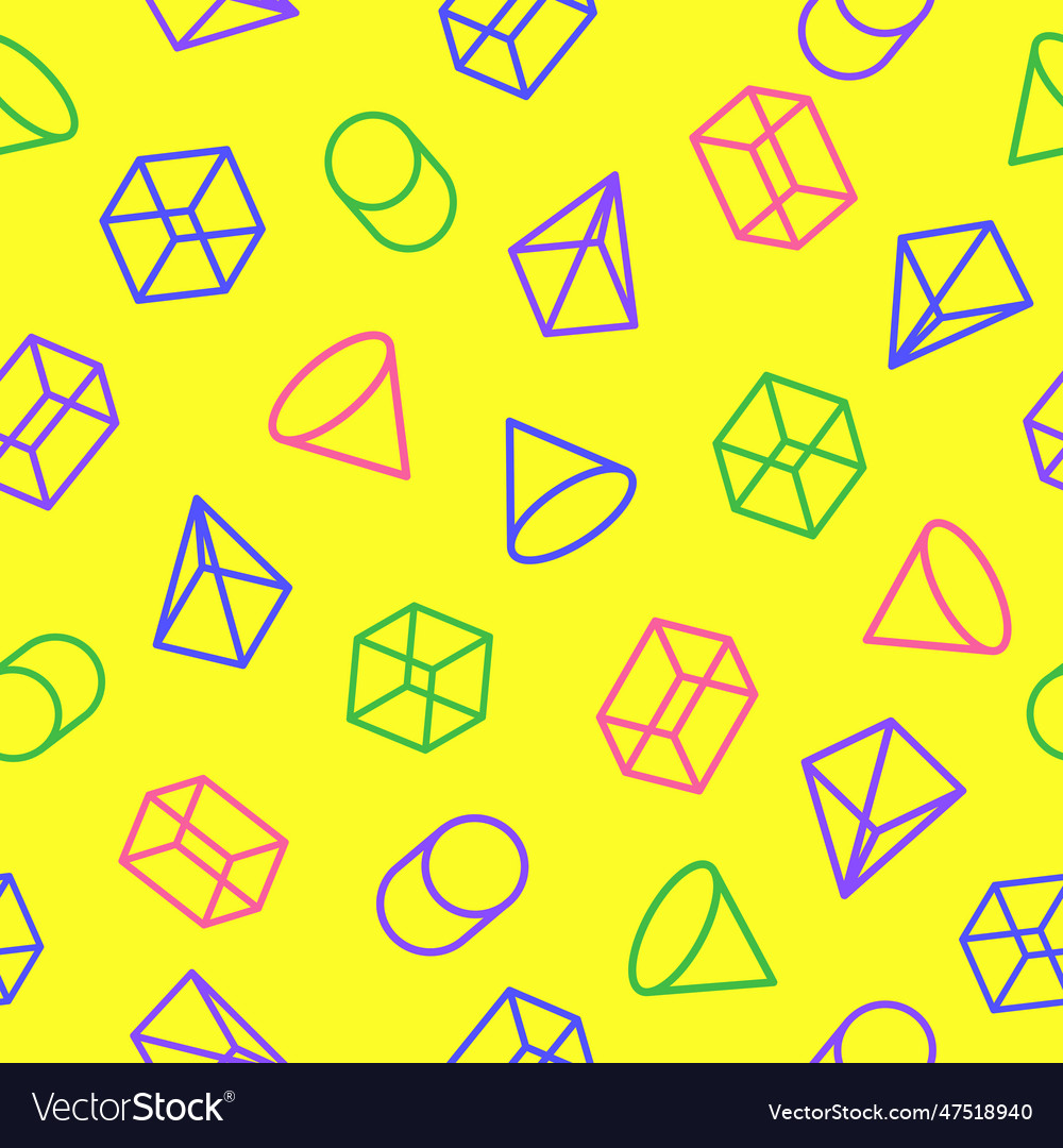 Geometric pattern consisting of shapes color line