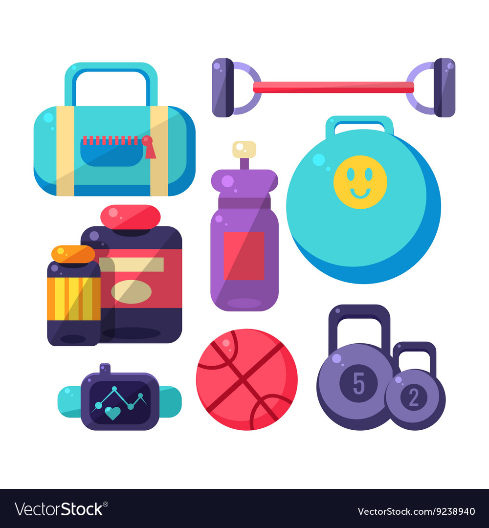 Gym inventory items set