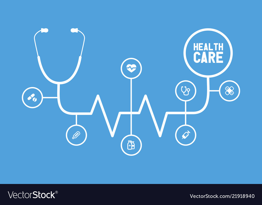 Healthcare Line Icon Infographic