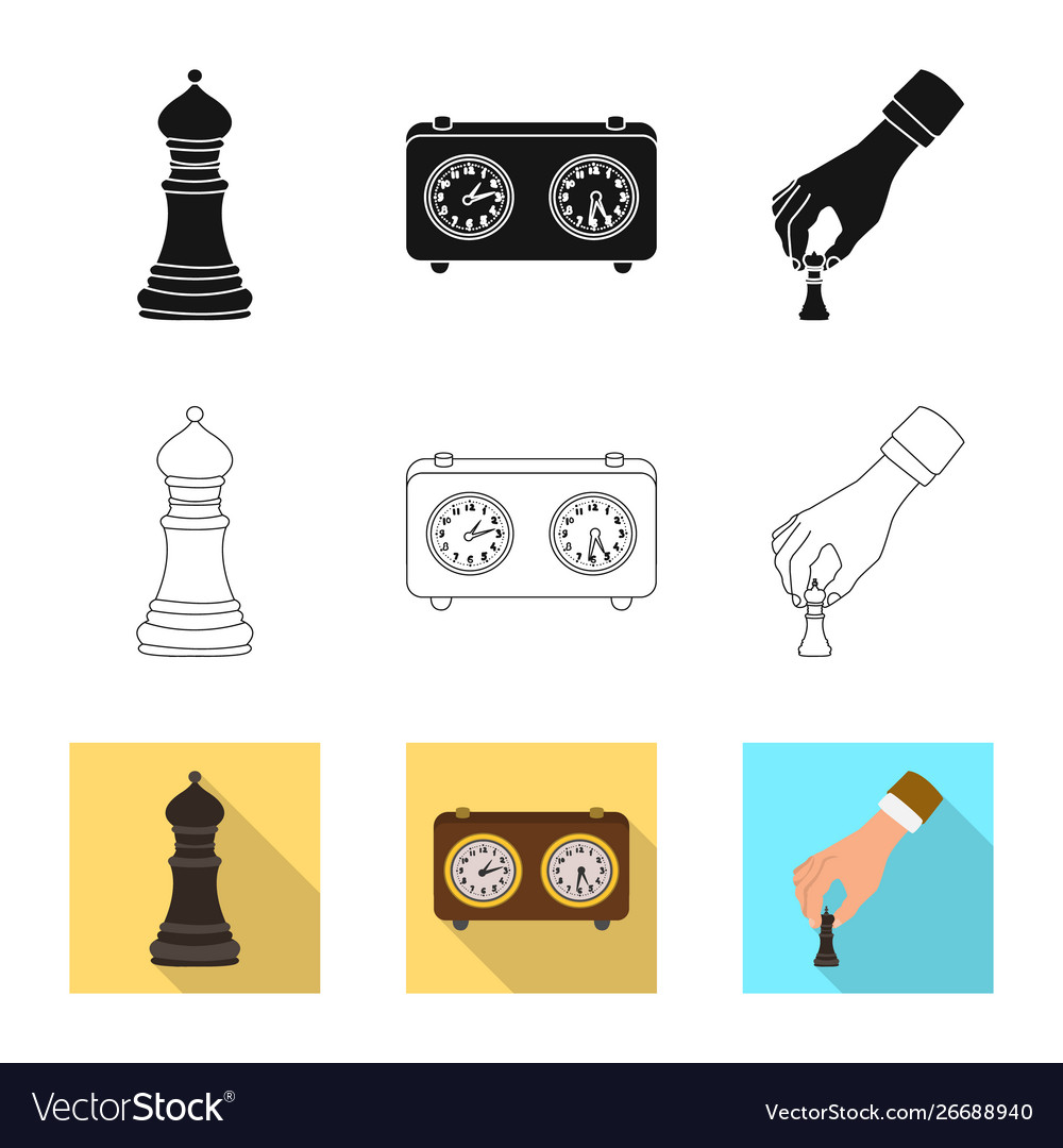 Isolated object checkmate and thin symbol set Vector Image Isolated object checkmate and thin symbol set