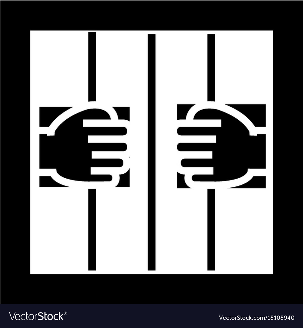 Jail Icon Black Sign Royalty Free Vector Image