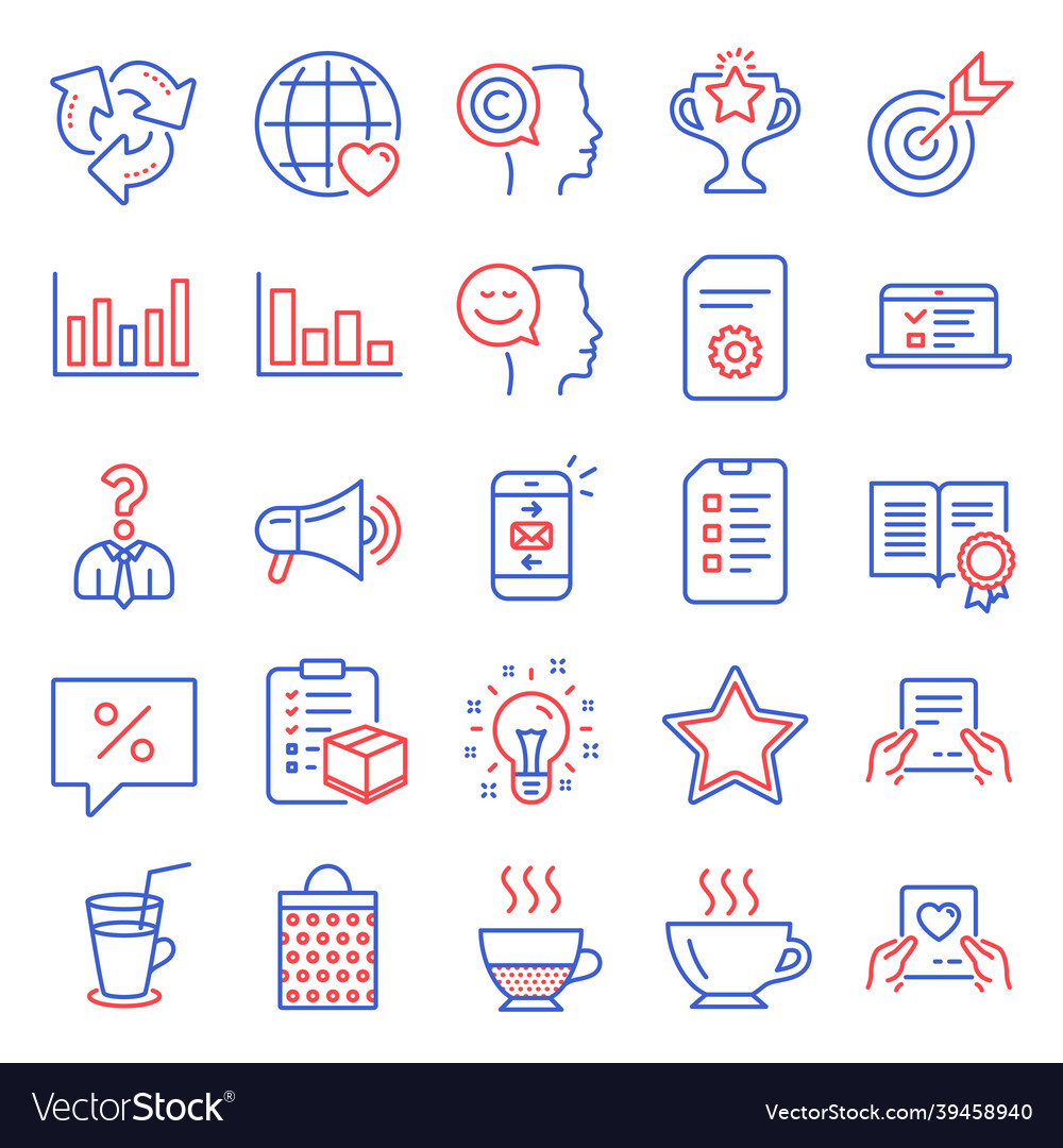 Line icons set included icon as web lectures