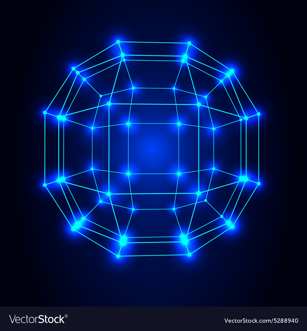 Mesh polygonal background scope of lines and dots