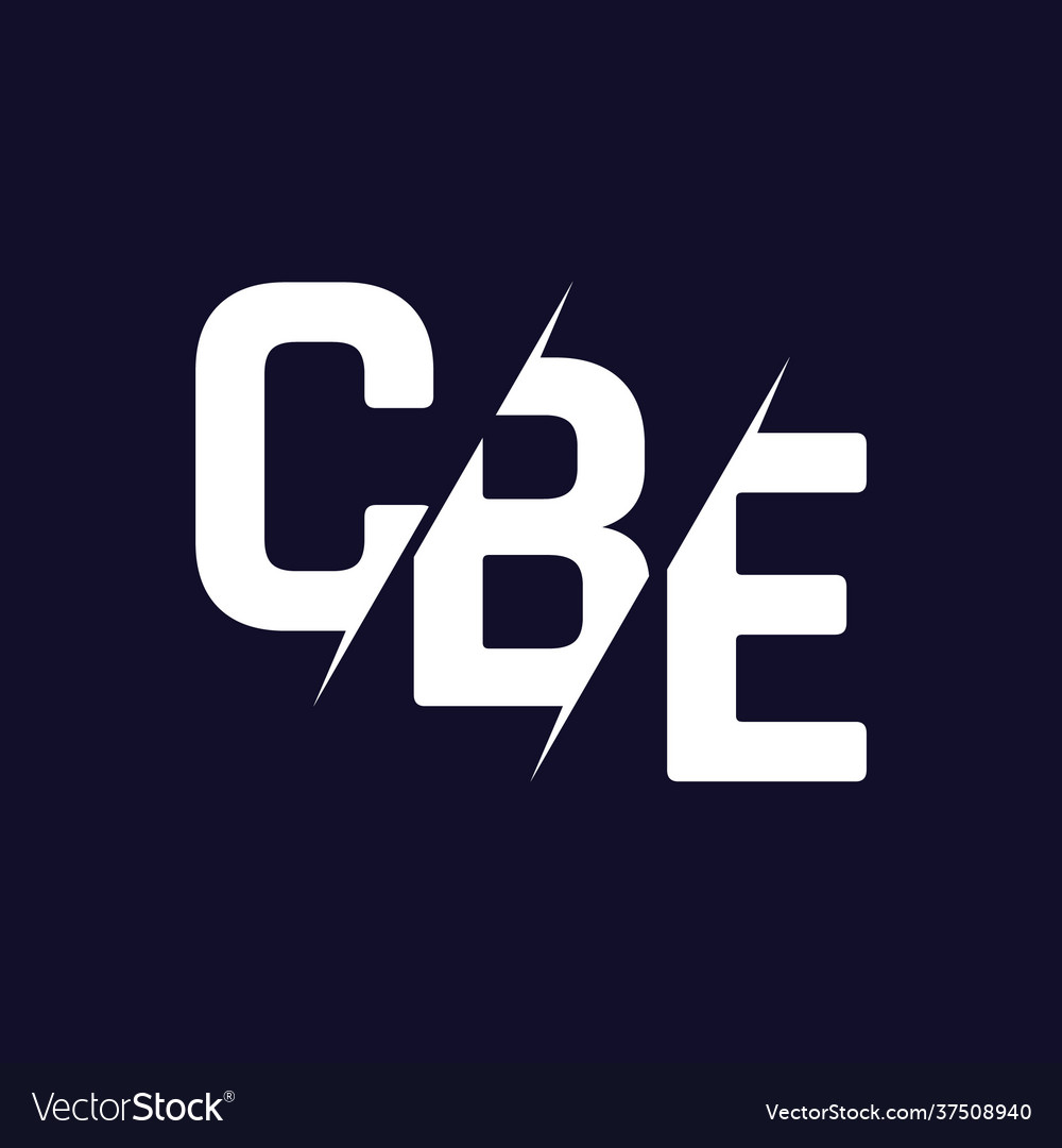 Monogram letters initial logo design cbe