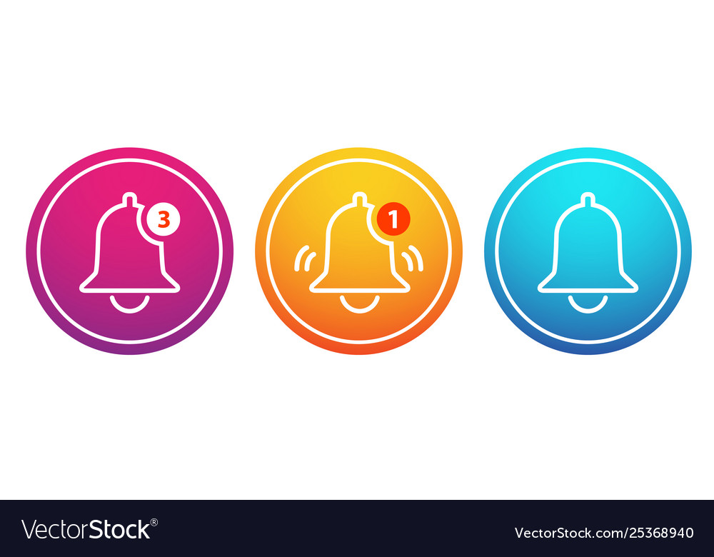 Notification Icon Bell Alarm Alert Royalty Free Vector Image