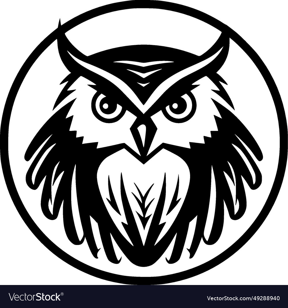 Owl - black and white