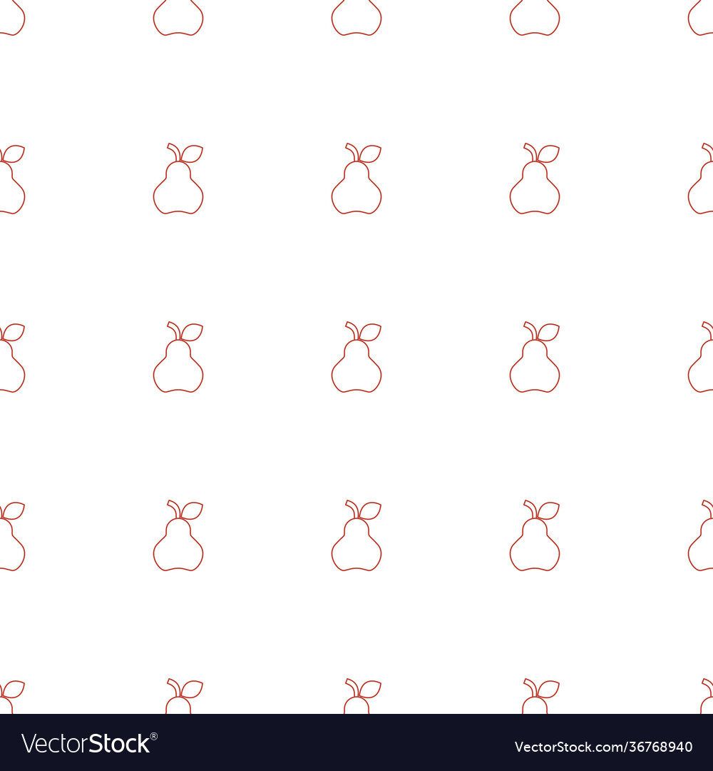 Pear icon pattern seamless white background