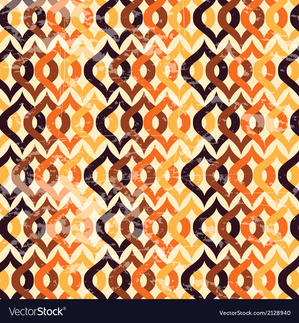 Retro label over pattern background