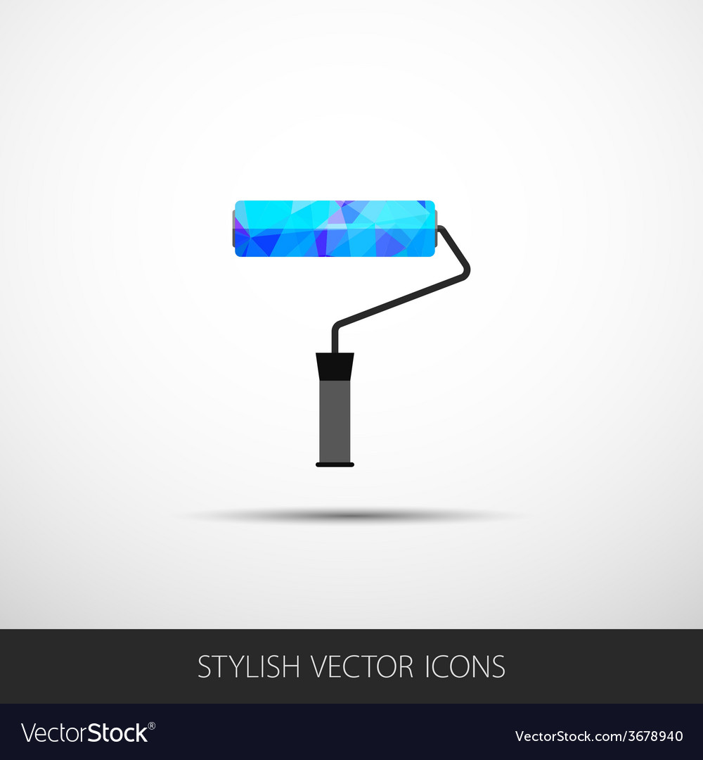 Roller in a flat style with shadow