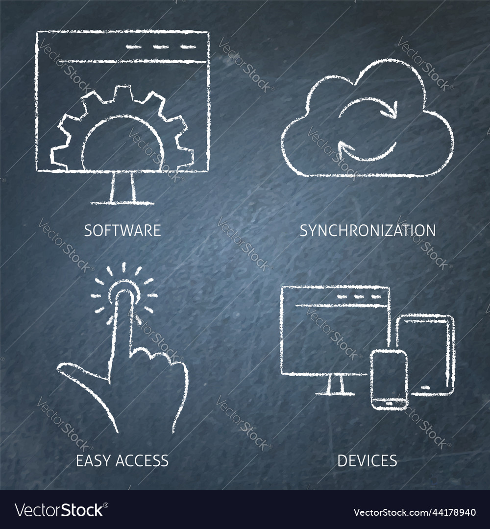 Software als Serviceleistungen Krelkboard-Icon-Set