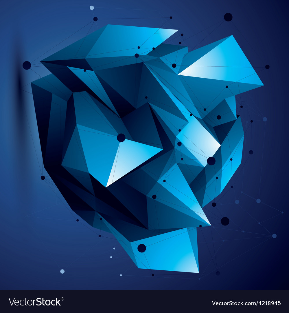 Abstract 3d structure polygonal network object