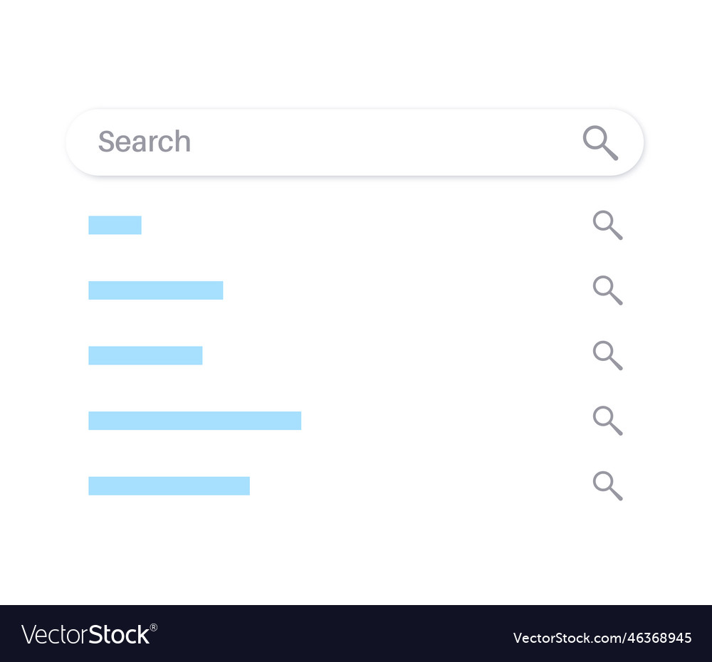 Dropdown relevant queries vector image Dropdown relevant queries