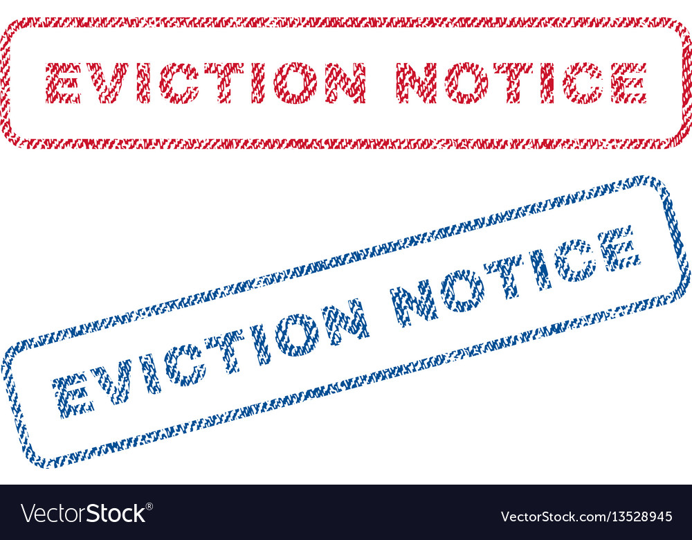 Eviction notice textile stamps