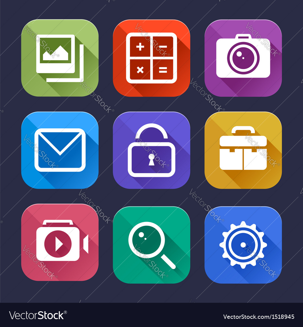 flat app icon design