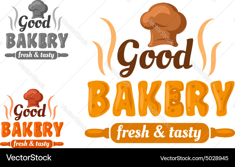 Fresh and tasty bakery emblem Royalty Free Vector Image