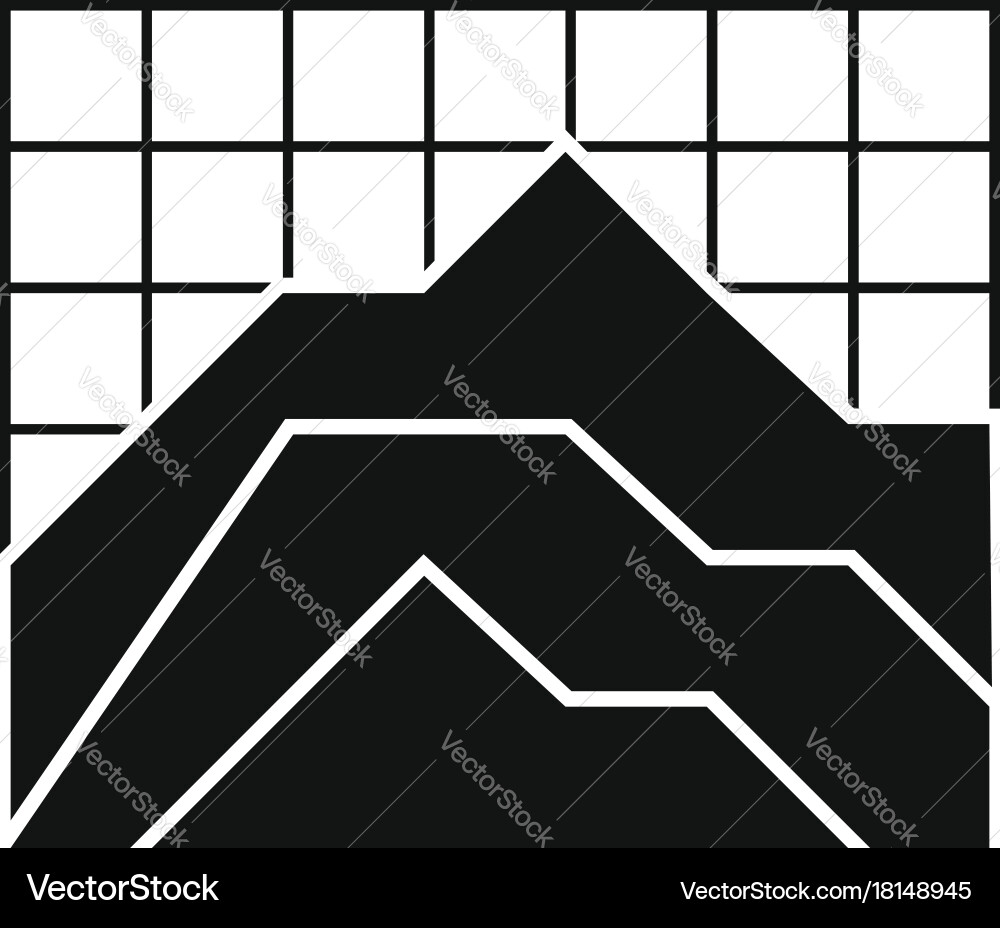 Graph icon simple Royalty Free Vector Image - VectorStock