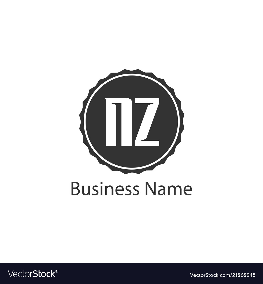 Initial letter nz logo template design