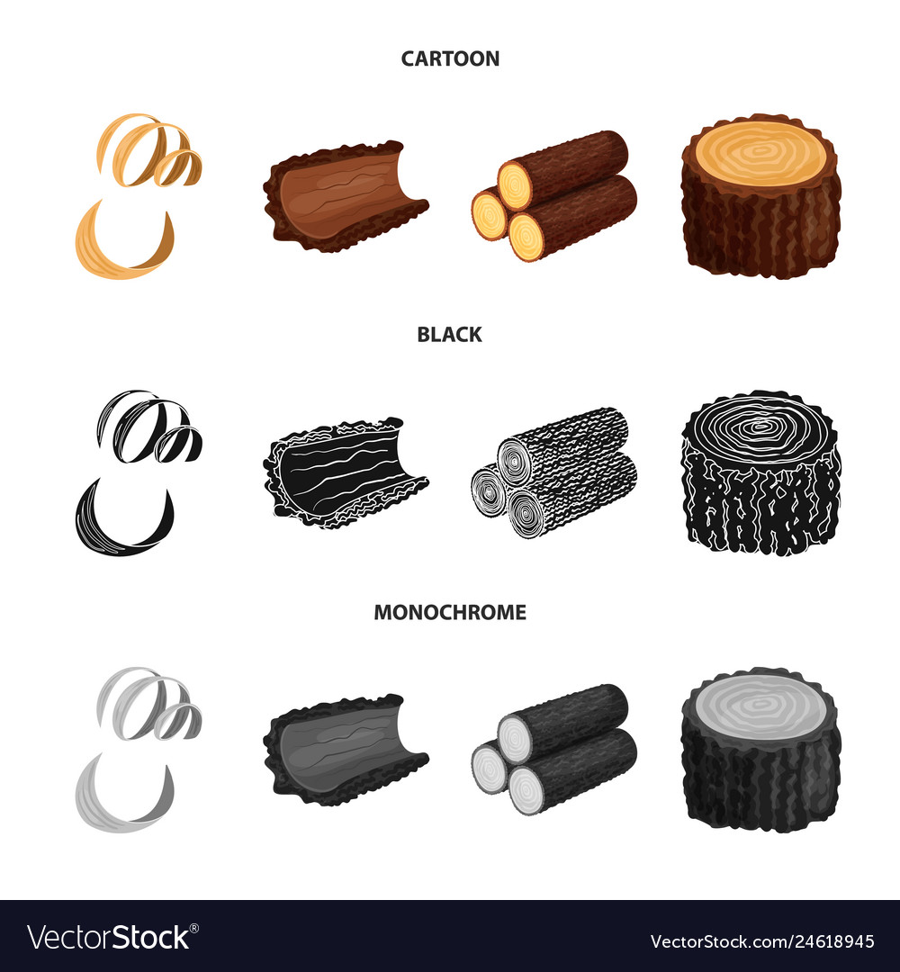 Isolated object of tree and raw logo collection