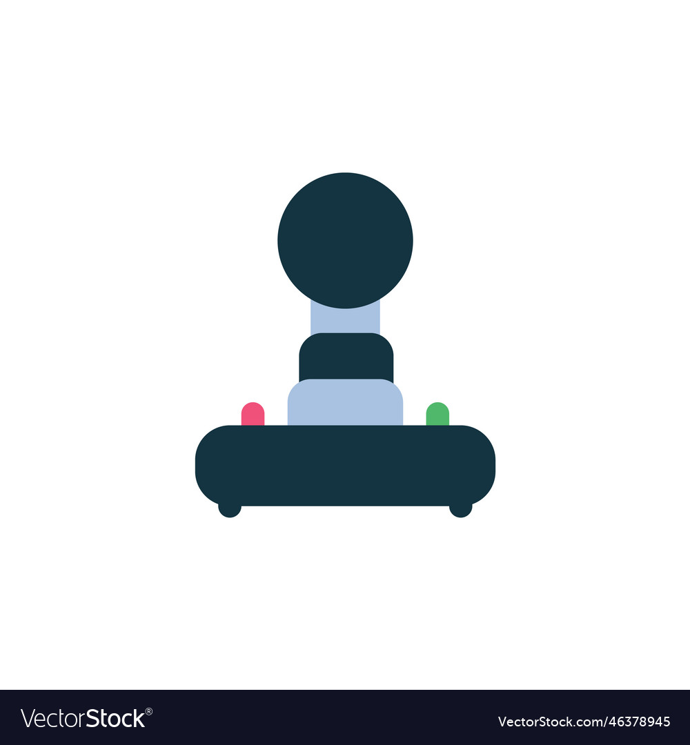 Joystick icon computer component flat style vector image Joystick icon computer component flat style