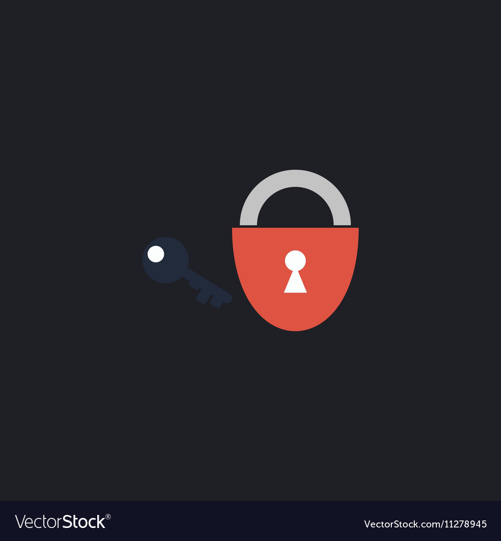Padlock and key computer symbol