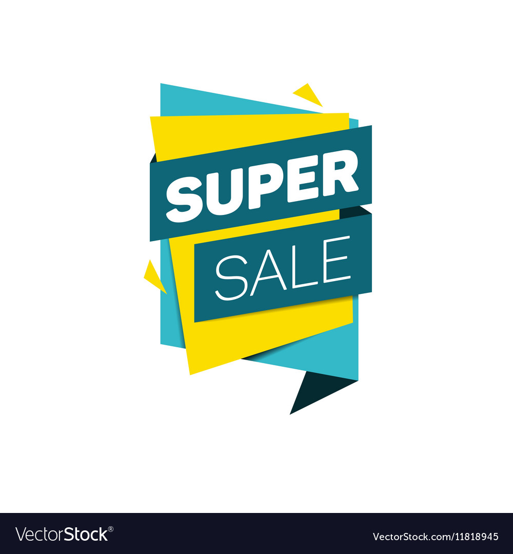 Special offer super sale tag discount banner