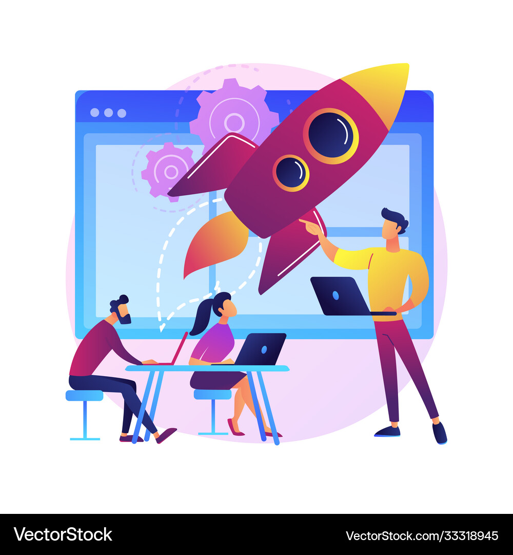 Startup abstract concept Royalty Free Vector Image