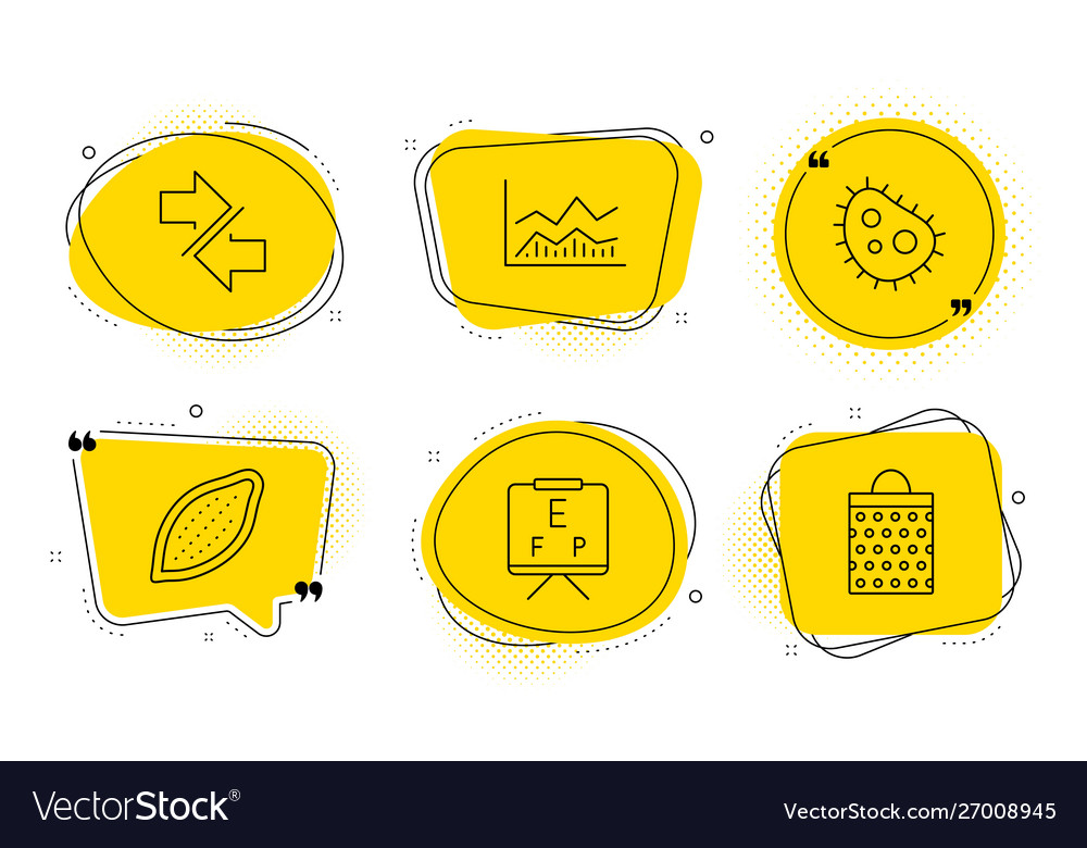 Synchronize cocoa nut and vision board icons set vector image Synchronize cocoa nut and vision board icons set