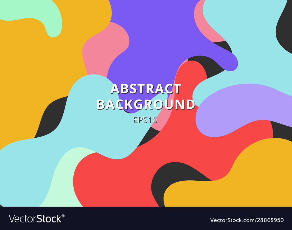 Abstract colorful free form shape background Vector Image