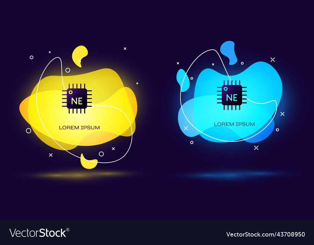 Black computer processor with microcircuits cpu vector image Black computer processor with microcircuits cpu