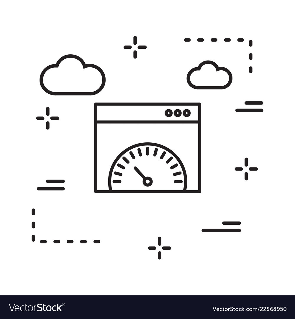 Browser speed icon in creative design
