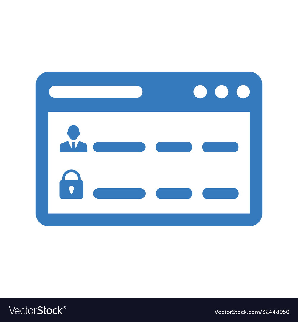 Browser web page icon blue graphics