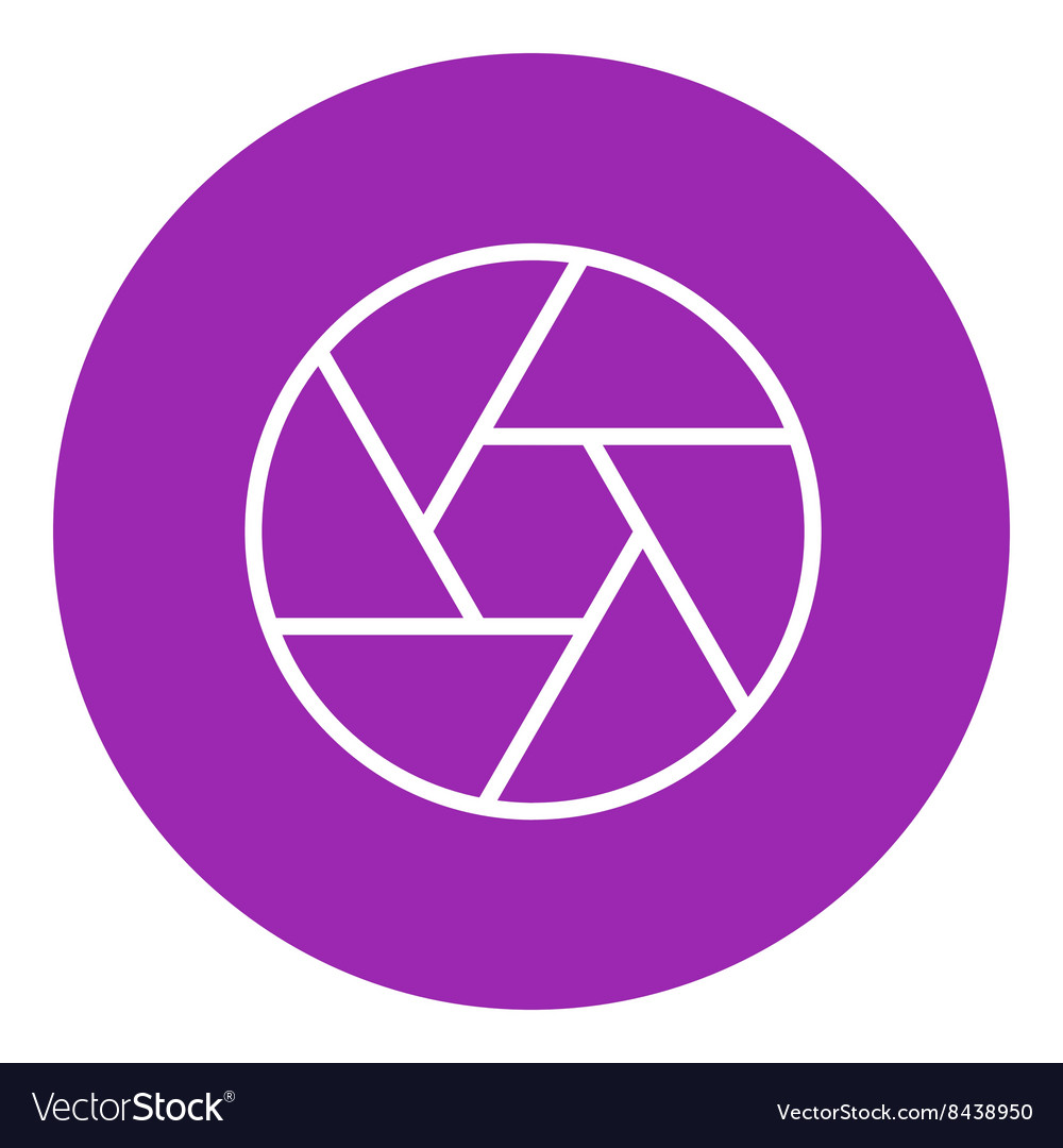 Camera shutter line icon