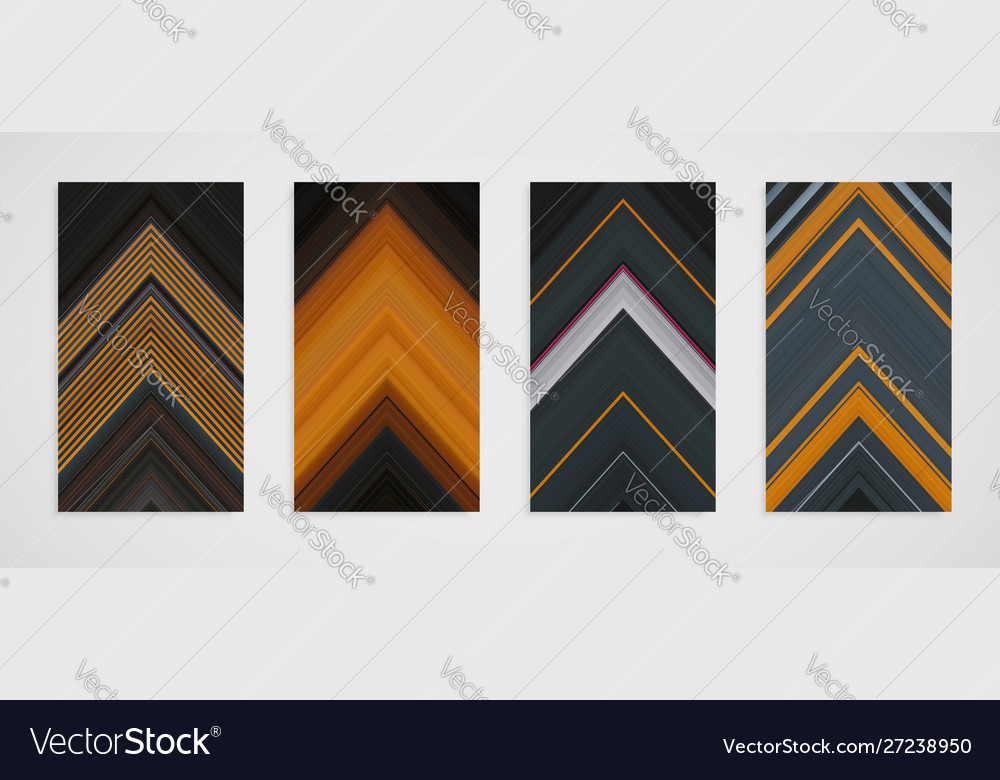 Colorful set four line pattern