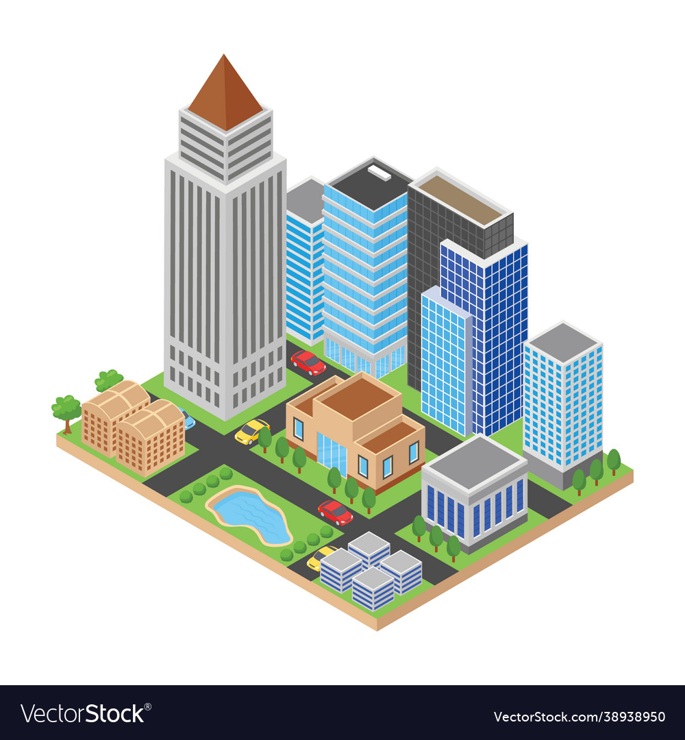 Commercial building Royalty Free Vector Image - VectorStock