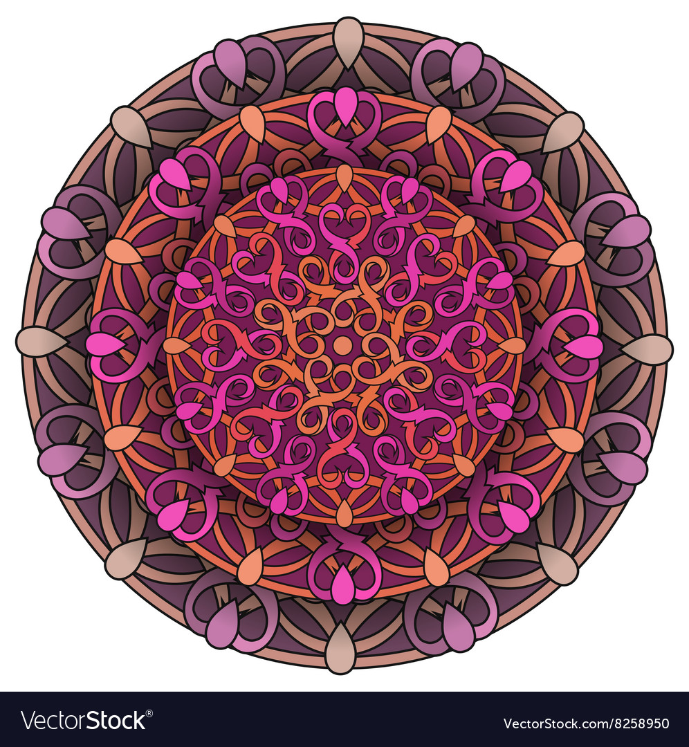Decorative design element with a circular