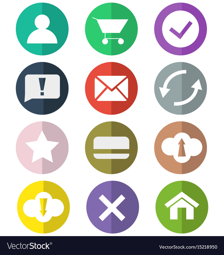Flat web icons two tones