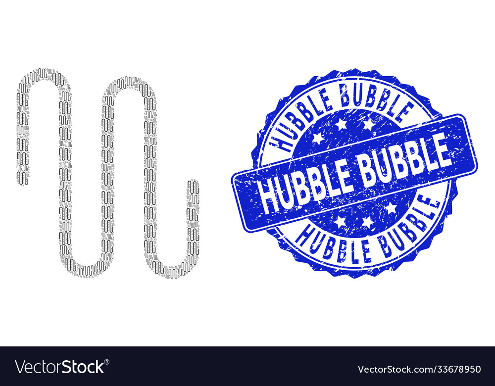 Grunge hubble bubble round seal and recursive pipe Vector Image Grunge hubble bubble round seal and recursive pipe