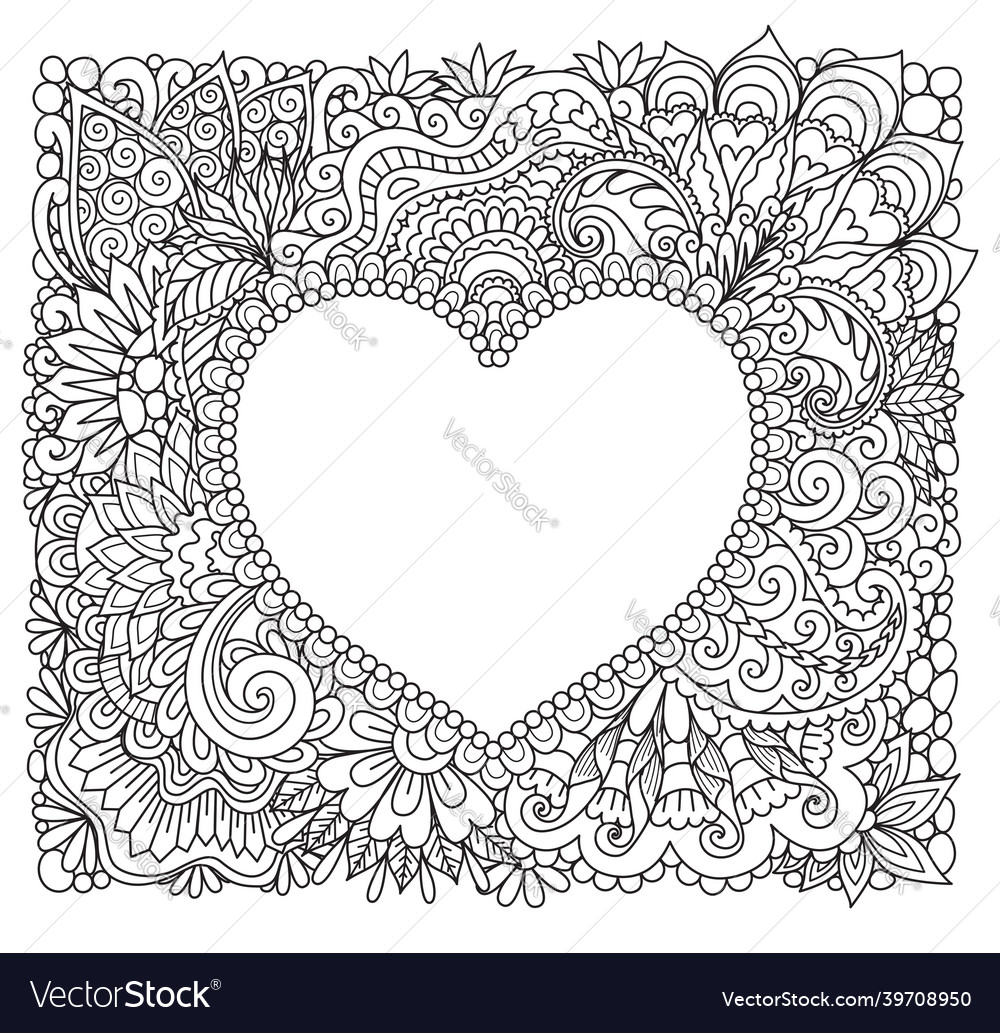 Heart frame vector image Heart frame