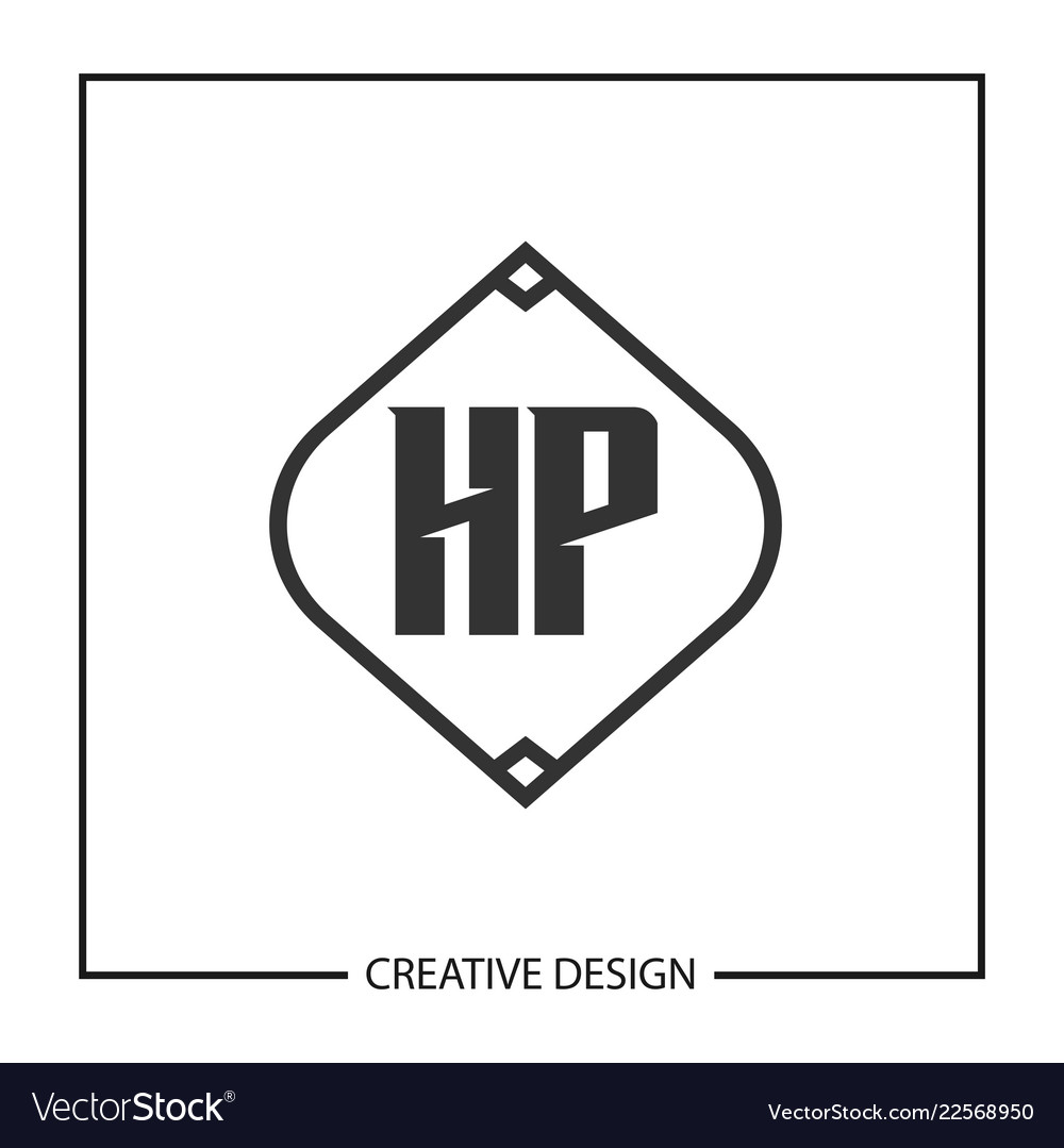 Initial hp letter logo template design