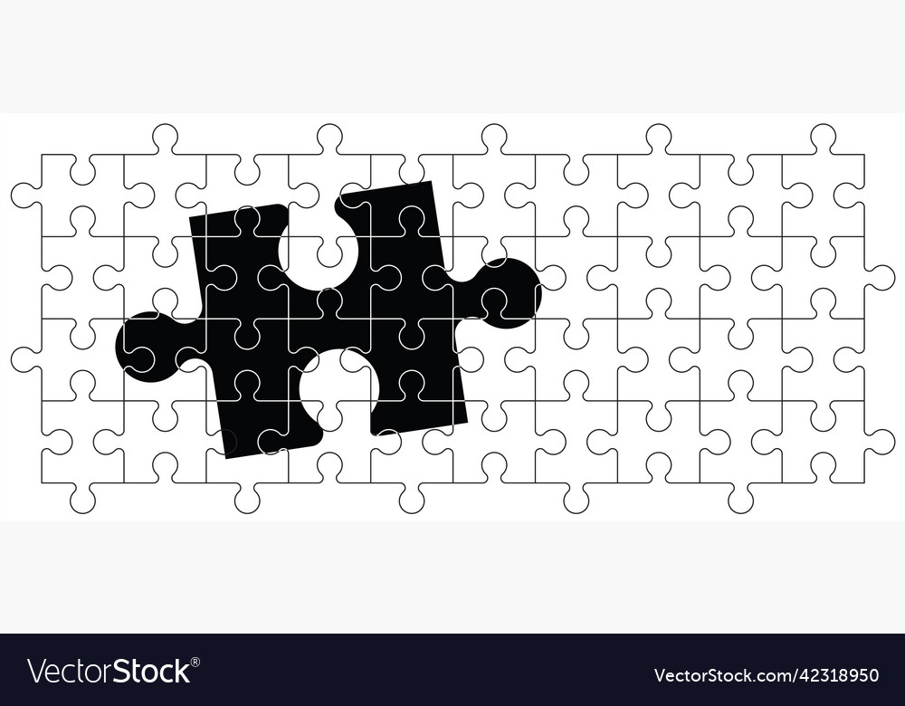 Jigsaw puzzle pieces connection line pattern