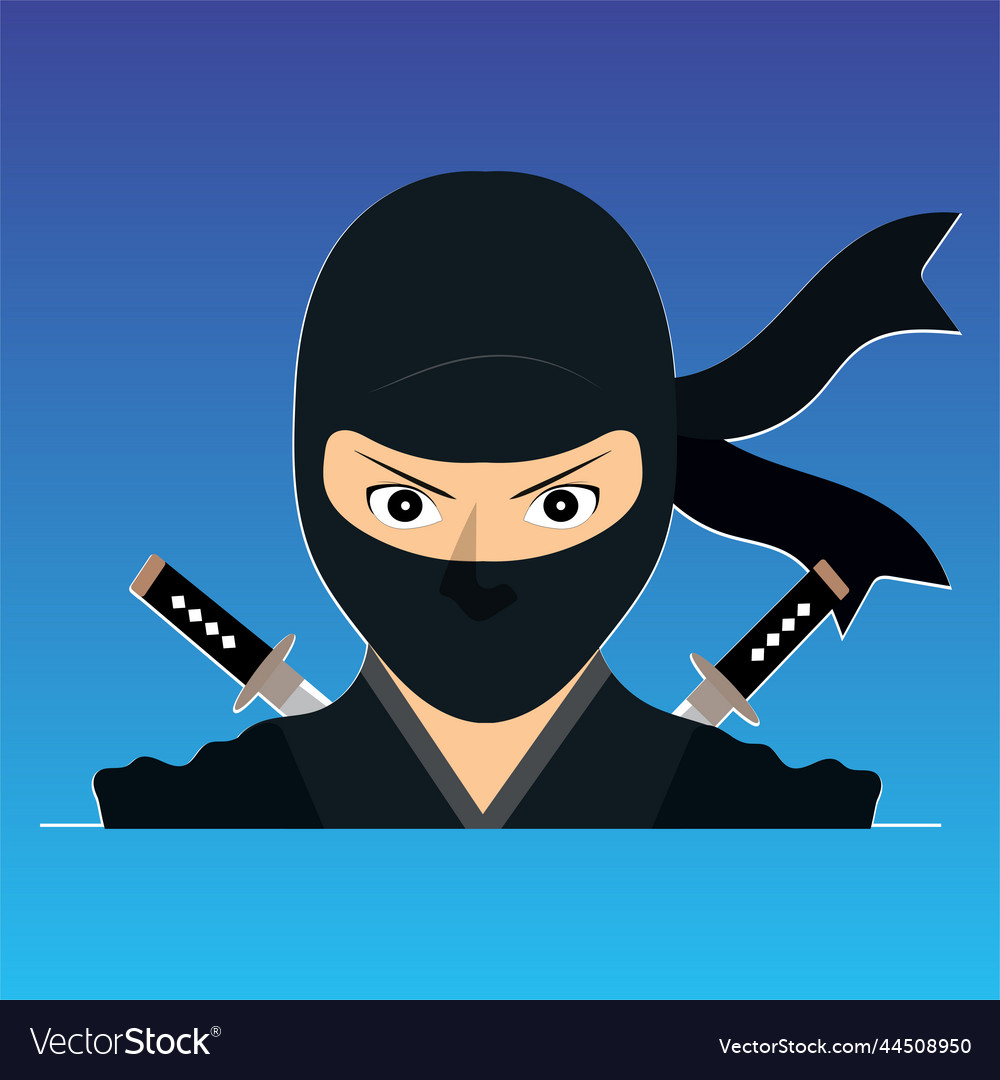 Ninja face Royalty Free Vector Image - VectorStock