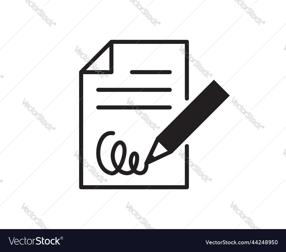 Note icon sign paper message or document page Vector Image