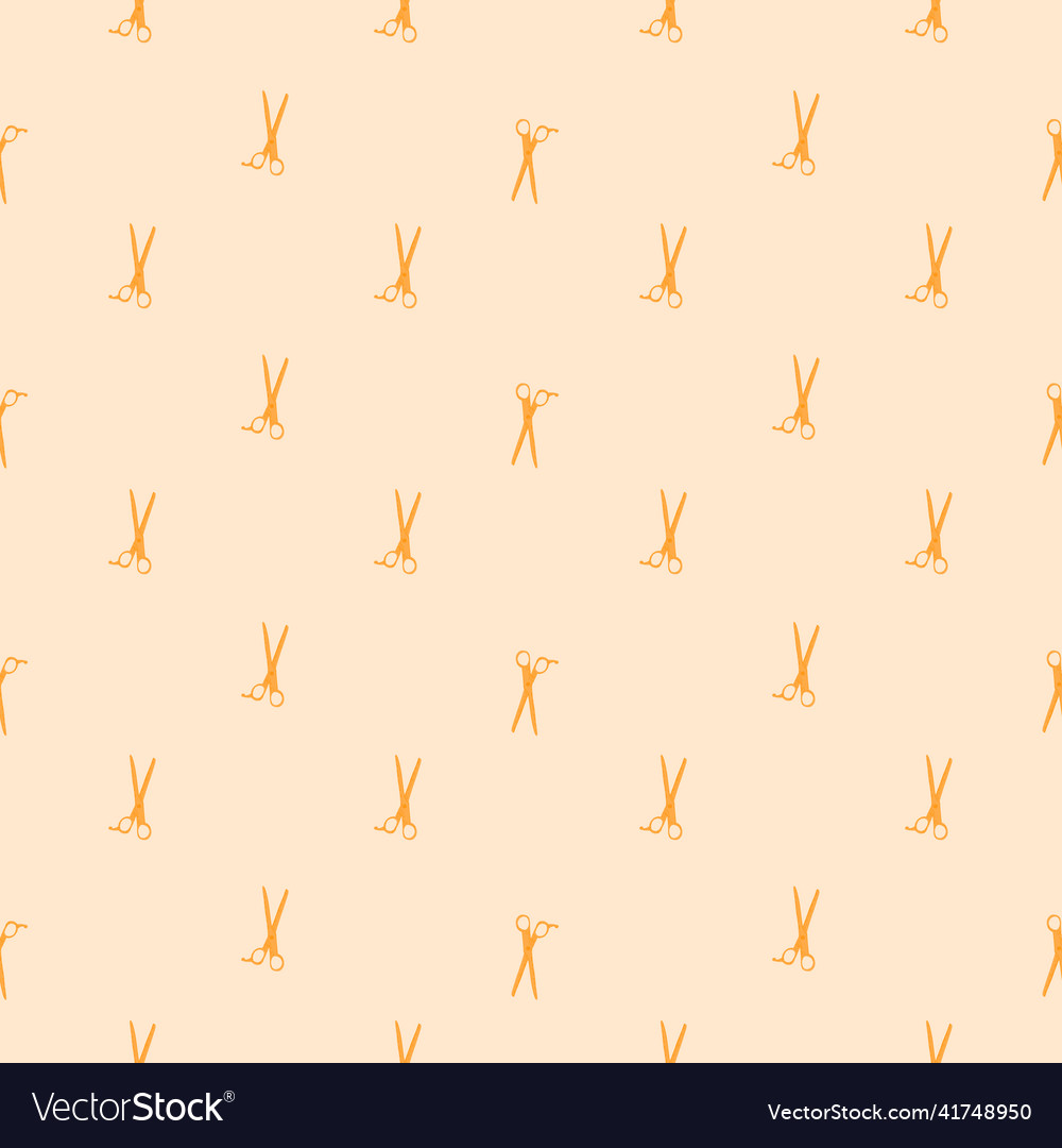 Scissors seamless pattern retro salon background vector image Scissors seamless pattern retro salon background