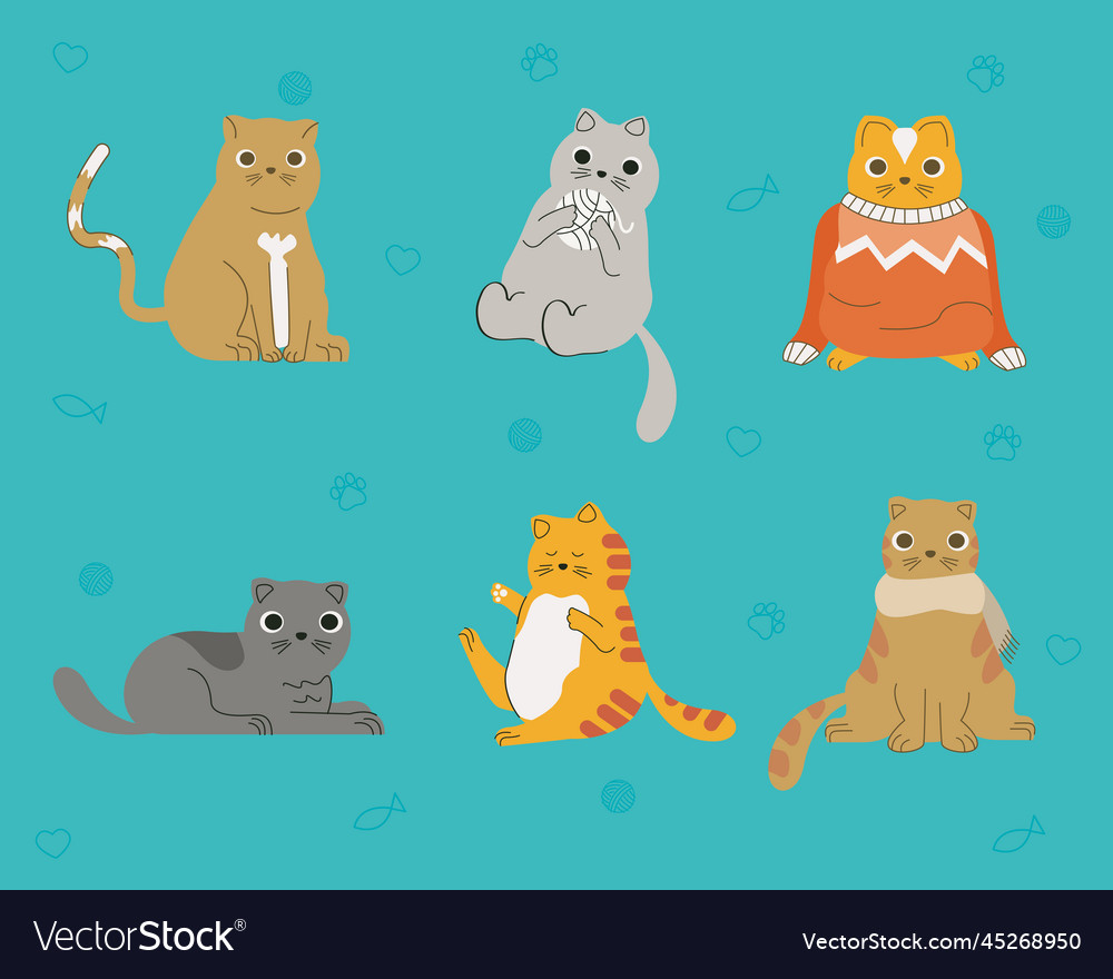 Six little cats