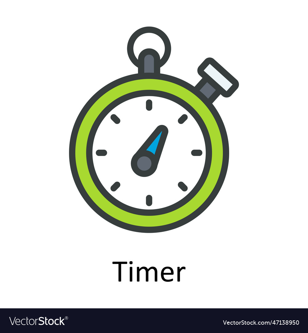 Timer fill outline icon design