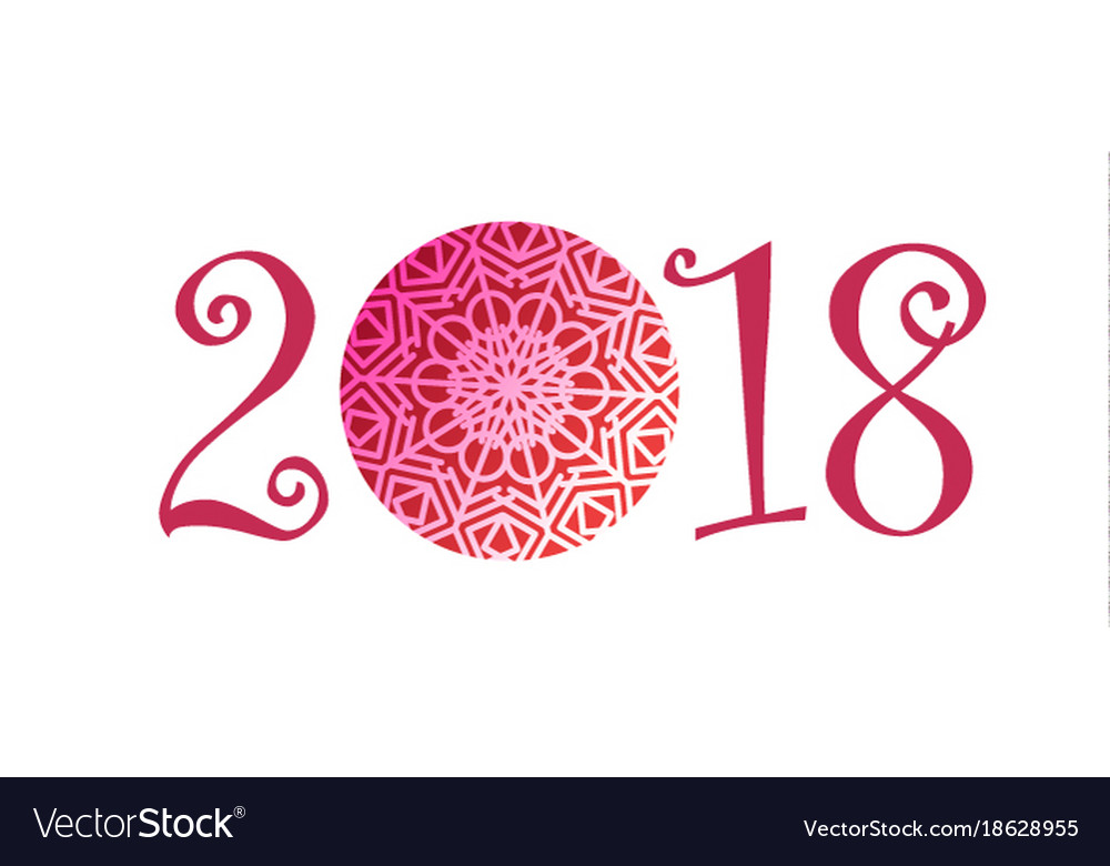 2018 happy new year calendar christmas text